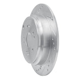 Dynamic Friction 2005-2018 Acura RDX Rear Left Drilled & Slotted Silver Brake Rotor by Dynamic Friction Company 631-59048L