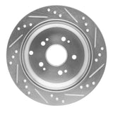 Dynamic Friction 2005-2018 Acura RDX Rear Left Drilled & Slotted Silver Brake Rotor by Dynamic Friction Company 631-59048L