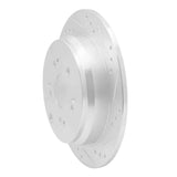 Dynamic Friction 2005-2018 Acura RDX Rear Right Drilled & Slotted Silver Brake Rotor by Dynamic Friction Company 631-59048R