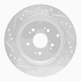 Dynamic Friction 2005-2018 Acura RDX Rear Right Drilled & Slotted Silver Brake Rotor by Dynamic Friction Company 631-59048R