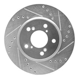 Dynamic Friction 2005-2010 Honda Odyssey Front Right Drilled & Slotted Silver Brake Rotor by Dynamic Friction Company 631-59049R