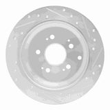 Dynamic Friction 2005-2010 Honda Odyssey Rear Left Drilled & Slotted Silver Brake Rotor by Dynamic Friction Company 631-59050L
