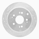 Dynamic Friction 2005-2010 Honda Odyssey Rear Left Drilled & Slotted Silver Brake Rotor by Dynamic Friction Company 631-59050L
