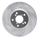 Dynamic Friction 2006-2014 Honda Ridgeline Front Left Drilled & Slotted Silver Brake Rotor by Dynamic Friction Company 631-59051L