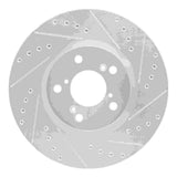 Dynamic Friction 2006-2014 Honda Ridgeline Front Right Drilled & Slotted Silver Brake Rotor by Dynamic Friction Company 631-59051R