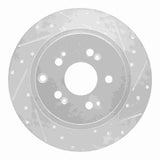 Dynamic Friction 2006-2014 Honda Ridgeline Rear Right Drilled & Slotted Silver Brake Rotor by Dynamic Friction Company 631-59052R