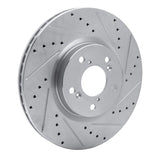 Dynamic Friction 2007-2020 Acura RLX Front Right Drilled & Slotted Silver Brake Rotor by Dynamic Friction Company 631-59053R