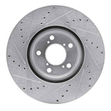 Dynamic Friction 2007-2020 Acura RLX Front Right Drilled & Slotted Silver Brake Rotor by Dynamic Friction Company 631-59053R