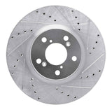 Dynamic Friction 2007-2020 Acura RLX Front Right Drilled & Slotted Silver Brake Rotor by Dynamic Friction Company 631-59053R