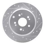 Dynamic Friction 2007-2017 Acura ZDX Rear Right Drilled & Slotted Silver Brake Rotor by Dynamic Friction Company 631-59054R
