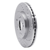 Dynamic Friction 2007-2016 Acura RDX Front Right Drilled & Slotted Silver Brake Rotor by Dynamic Friction Company 631-59055R