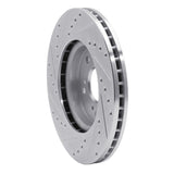 Dynamic Friction 2007-2016 Acura RDX Front Right Drilled & Slotted Silver Brake Rotor by Dynamic Friction Company 631-59055R
