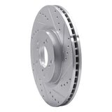 Dynamic Friction 2009-2014 Acura TL Front Right Drilled & Slotted Silver Brake Rotor by Dynamic Friction Company 631-59056R