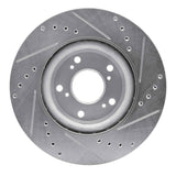 Dynamic Friction 2012-2016 Honda CR-V Front Left Drilled & Slotted Silver Brake Rotor by Dynamic Friction Company 631-59057L