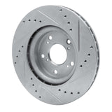 Dynamic Friction 2012-2016 Honda CR-V Front Left Drilled & Slotted Silver Brake Rotor by Dynamic Friction Company 631-59057L