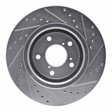 Dynamic Friction 2015-2025 Acura MDX Front Left Drilled & Slotted Silver Brake Rotor by Dynamic Friction Company 631-59058L