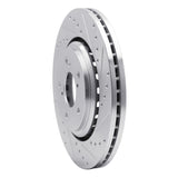 Dynamic Friction 2015-2025 Acura MDX Front Right Drilled & Slotted Silver Brake Rotor by Dynamic Friction Company 631-59058R