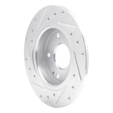 Dynamic Friction 2016-2025 Honda Insight Rear Right Drilled & Slotted Silver Brake Rotor by Dynamic Friction Company 631-59059R