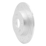Dynamic Friction 2016-2016 Honda CR-Z Rear Left Drilled & Slotted Silver Brake Rotor by Dynamic Friction Company 631-59060L