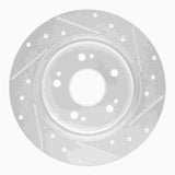 Dynamic Friction 2016-2016 Honda CR-Z Rear Left Drilled & Slotted Silver Brake Rotor by Dynamic Friction Company 631-59060L