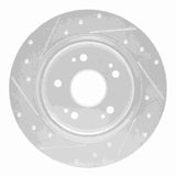 Dynamic Friction 2016-2016 Honda CR-Z Rear Right Drilled & Slotted Silver Brake Rotor by Dynamic Friction Company 631-59060R