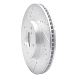 Dynamic Friction 2016-2025 Honda Insight Front Left Drilled & Slotted Silver Brake Rotor by Dynamic Friction Company 631-59061L