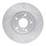 Dynamic Friction 2016-2025 Honda Insight Front Left Drilled & Slotted Silver Brake Rotor by Dynamic Friction Company 631-59061L