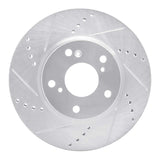 Dynamic Friction 2016-2025 Honda Insight Front Left Drilled & Slotted Silver Brake Rotor by Dynamic Friction Company 631-59061L