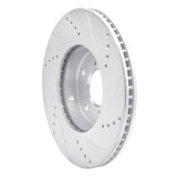 Dynamic Friction 2016-2025 Honda Insight Front Left Drilled & Slotted Silver Brake Rotor by Dynamic Friction Company 631-59061L