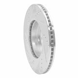 Dynamic Friction 2016-2025 Honda Civic Sedan Front Right Drilled & Slotted Silver Brake Rotor by Dynamic Friction Company 631-59061R