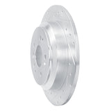 Dynamic Friction 2016-2025 Honda Pilot Rear Left Drilled & Slotted Silver Brake Rotor by Dynamic Friction Company 631-59062L