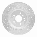 Dynamic Friction 2016-2025 Honda Ridgeline Rear Right Drilled & Slotted Silver Brake Rotor by Dynamic Friction Company 631-59062R