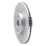 Dynamic Friction 2013-2025 Acura Integra Front Left Drilled & Slotted Silver Brake Rotor by Dynamic Friction Company 631-59064L