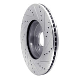 Dynamic Friction 2013-2025 Acura Integra Front Left Drilled & Slotted Silver Brake Rotor by Dynamic Friction Company 631-59064L