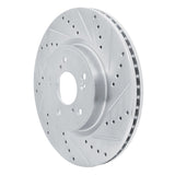 Dynamic Friction 2013-2025 Acura Integra Front Right Drilled & Slotted Silver Brake Rotor by Dynamic Friction Company 631-59064R