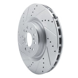 Dynamic Friction 2017-2025 Acura Integra Front Left Drilled & Slotted Silver Brake Rotor by Dynamic Friction Company 631-59065L