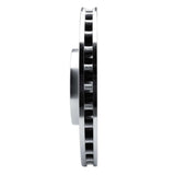 Dynamic Friction 2017-2025 Acura Integra Front Left Drilled & Slotted Silver Brake Rotor by Dynamic Friction Company 631-59065L