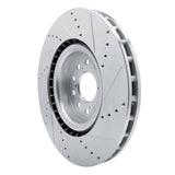 Dynamic Friction 2017-2025 Acura Integra Front Left Drilled & Slotted Silver Brake Rotor by Dynamic Friction Company 631-59065L