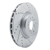 Dynamic Friction 2017-2025 Acura Integra Front Right Drilled & Slotted Silver Brake Rotor by Dynamic Friction Company 631-59065R