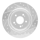 Dynamic Friction 2018-2025 Honda Odyssey Rear Left Drilled & Slotted Silver Brake Rotor by Dynamic Friction Company 631-59066L