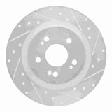 Dynamic Friction 2018-2025 Honda Odyssey Rear Right Drilled & Slotted Silver Brake Rotor by Dynamic Friction Company 631-59066R