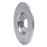 Dynamic Friction 2017-2020 Honda Civic Coupe Rear Right Drilled & Slotted Silver Brake Rotor by Dynamic Friction Company 631-59068R