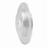 Dynamic Friction 2017-2025 Acura RDX Rear Right Drilled & Slotted Silver Brake Rotor by Dynamic Friction Company 631-59070R