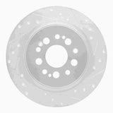 Dynamic Friction 2017-2025 Acura RDX Rear Right Drilled & Slotted Silver Brake Rotor by Dynamic Friction Company 631-59070R