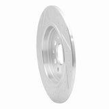 Dynamic Friction 2017-2025 Acura RDX Rear Right Drilled & Slotted Silver Brake Rotor by Dynamic Friction Company 631-59070R