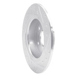 Dynamic Friction 2016-2025 Honda HR-V Rear Left Drilled & Slotted Silver Brake Rotor by Dynamic Friction Company 631-59071L
