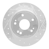 Dynamic Friction 2016-2025 Honda HR-V Rear Right Drilled & Slotted Silver Brake Rotor by Dynamic Friction Company 631-59071R