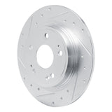 Dynamic Friction 2022-2025 Acura Integra Rear Left Drilled & Slotted Silver Brake Rotor by Dynamic Friction Company 631-59073L