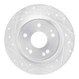 Dynamic Friction 2022-2025 Acura Integra Rear Left Drilled & Slotted Silver Brake Rotor by Dynamic Friction Company 631-59073L