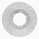 R1 Concepts 1995-2011 Mitsubishi Fuso FE Front Left Drilled & Slotted Silver Brake Rotor by R1 Concepts 631-60002L